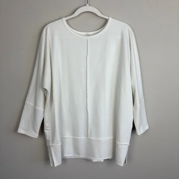 Spanx Perfect Length Top Dolman Sleeve Sweatshirt - Size Large - Picture 2 of 8